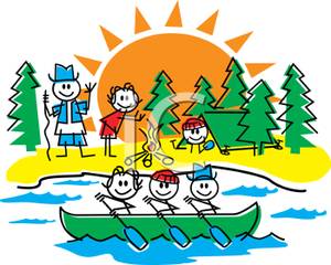 A_Cartoon_Several_Kids_At_Summer_Camp_Royalty_Free_Clipart_Picture_100517-010749-506053